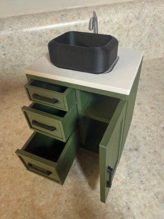Lavabi per bagno in scala 1/12 per case delle bambole