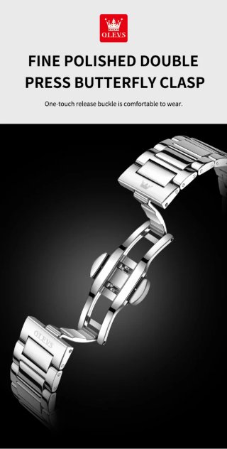 Reloj Olevs Automático Hombre Verde Plata