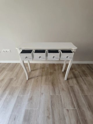 Mueble recibidor blanco madera