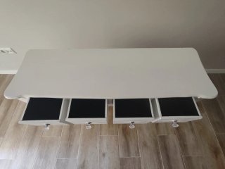 Mueble recibidor blanco madera