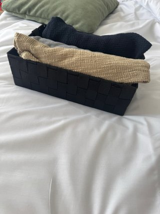 Organizador de tela negro para armario