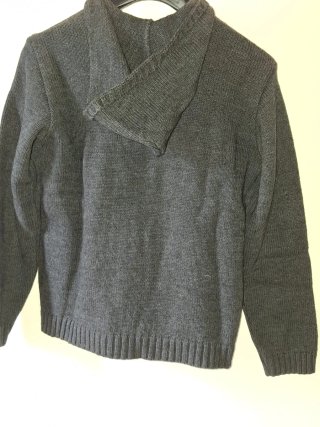 WEST POINT Maglione Grigio Zip Cappuccio
