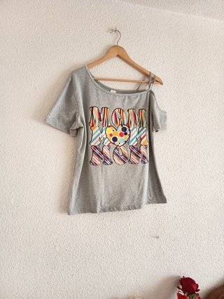 Camiseta Gris hombro descubierto T XL