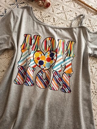 Camiseta Gris hombro descubierto T XL