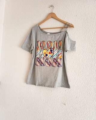 Camiseta Gris hombro descubierto T XL