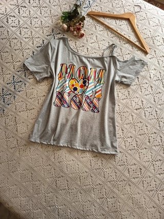 Camiseta Gris hombro descubierto T XL