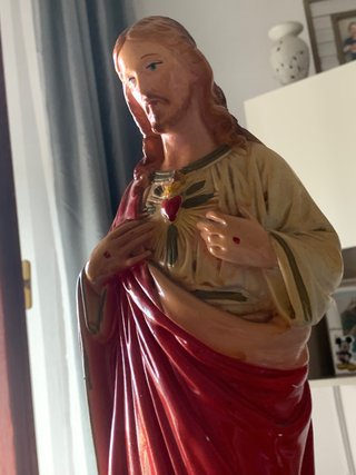 Statua Sacro Cuore di Gesù antica