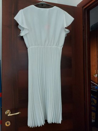 Abito AIRISA midi bianco cotone viscosa