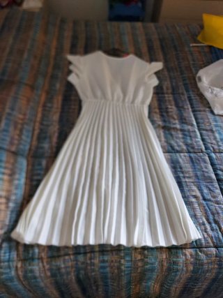 Abito AIRISA midi bianco cotone viscosa
