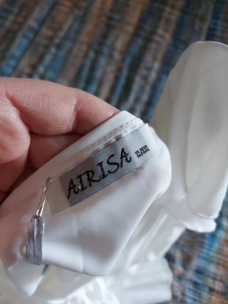 Abito AIRISA midi bianco cotone viscosa