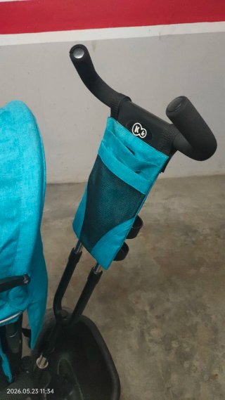 Triciclo Kinderkraft 3 en 1 color turquesa