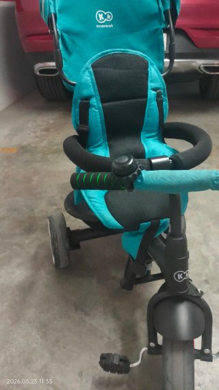 Triciclo Kinderkraft 3 en 1 color turquesa