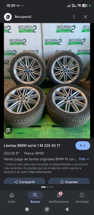 Llantas BMW 1m