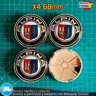 Tapas Alpina 68mm x4 Tapacubos Centro Llantas BMW
