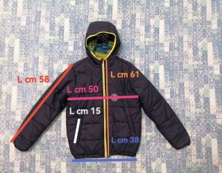 Piumino con cappuccio "Decathlon" t. 13-14 anni.