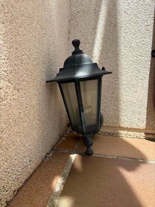 Lámpara de exterior metal y cristal