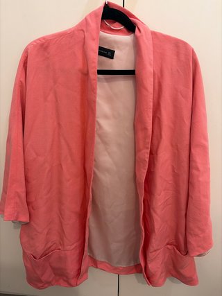 Blazer tipo chaleco Zara rosa Talla M