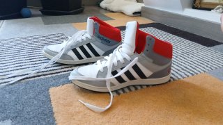Zapatillas Adidas Botín Blancas y Grises Talla 36