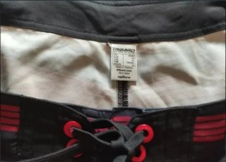 Bañador Tribord Talla L Rayas Rojas y Negras