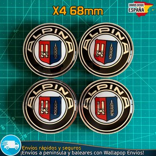 Tapas Alpina 68mm x4 Tapacubos Centro Llantas BMW