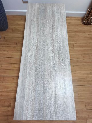 Mesa TV comedor madera y blanco