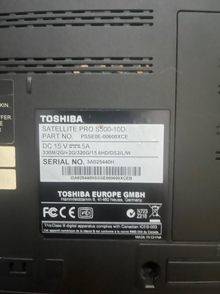Portátil Toshiba Satellite Pro Negro