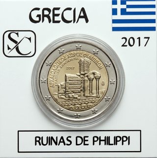 Moneda conmemorativa 2€ Grecia 2017 Phillippi.