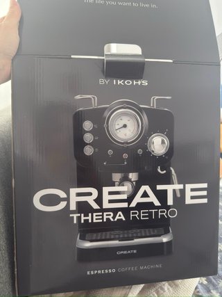 Cafetera Create Negra Retro