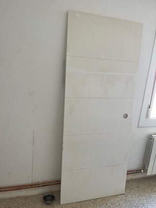 Puerta corredora Madera Blanca