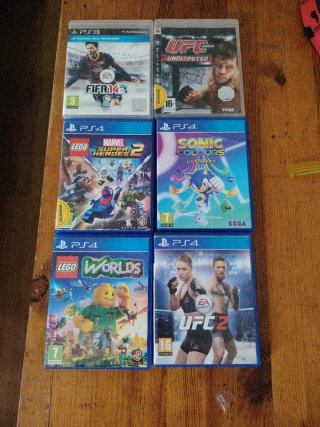 Lote Juegos PS4 y PS3: FIFA 14, UFC 2, Sonic