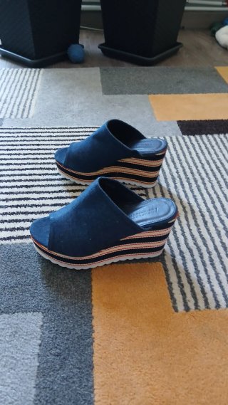Zuecos cuña vaqueros plataforma Talla 36