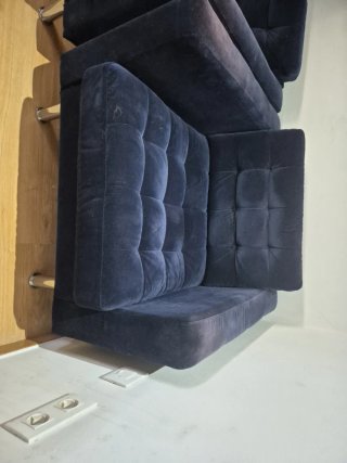Sillones Ikea Terciopelo Azul Patas Metal