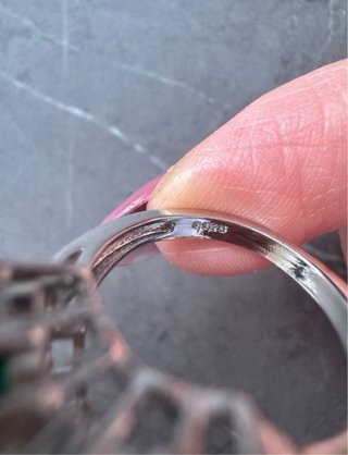 Anello in  Argento 925 Zirconi Verdi