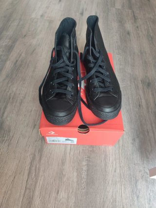 Converse All Star Piel Negra Talla 36.5
