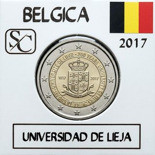 Moneda conmemorativa 2 euros Belgica 2017 Universi