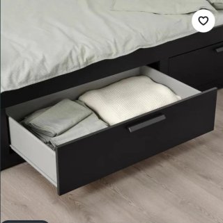 Diván Cama IKEA BRIMNES Negro