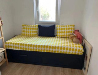 Diván Cama IKEA BRIMNES Negro