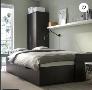 Diván Cama IKEA BRIMNES Negro