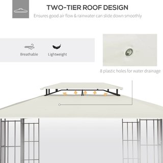 Tetto di ricambio per gazebo beige