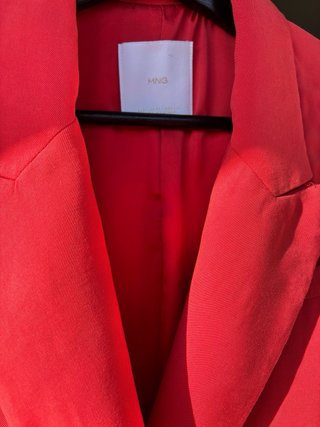 Chaqueta traje Mango roja mujer