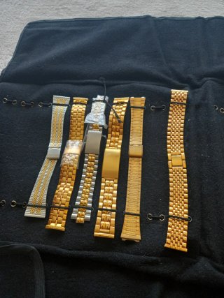 Pulseras de Reloj Metal Dorado y Plateado
