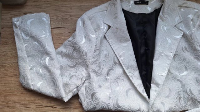 Traje de noche hombre Talla L Blanco y Negro
