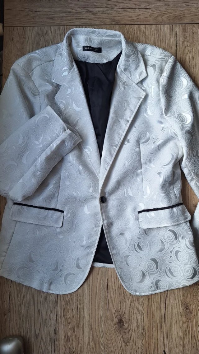 Traje de noche hombre Talla L Blanco y Negro