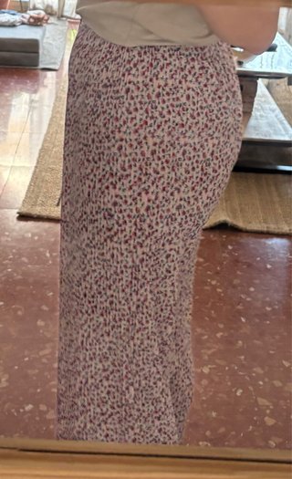 Pantalón fino estampado flores