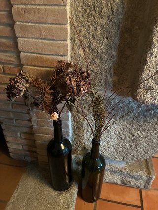 2 Botellas Decorativas Negra y verde 12 € cada una