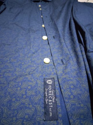Camisa Forecast Hombre Azul Estampada