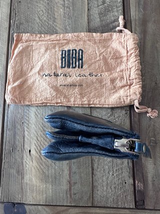 Monedero Biba Piel Natural Azul