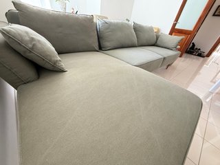 Sofá chaise longue verde
