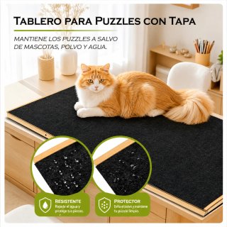 Tablero Inclinado para Puzzles - 6 cajones