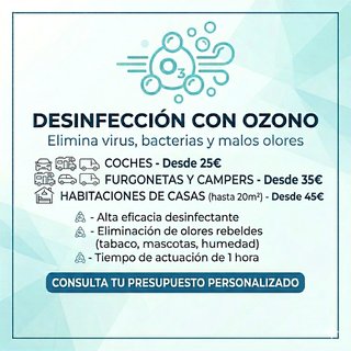 Desinfección y Eliminación de Olores con Ozono